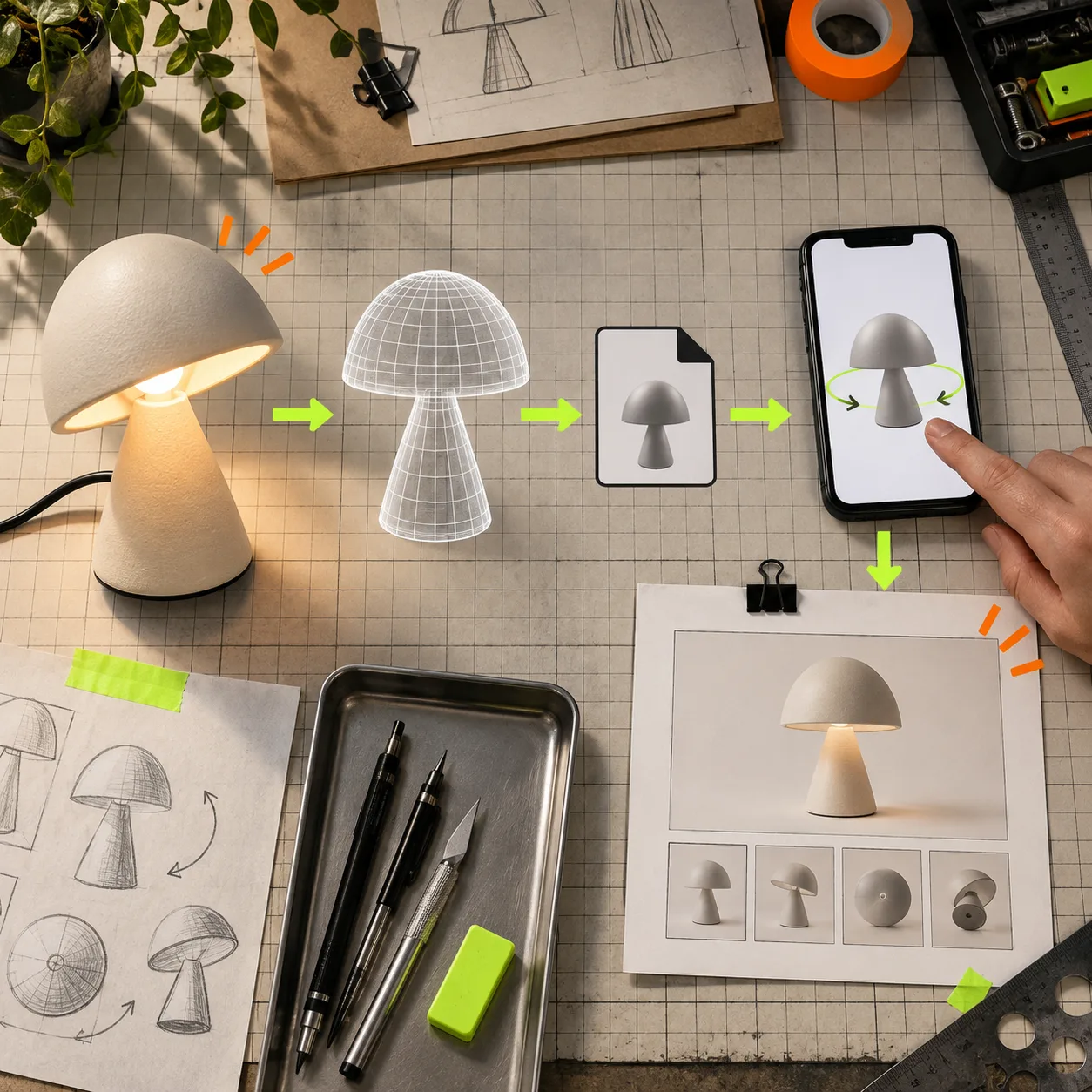 Physical product and 3D publishing workflow materials
