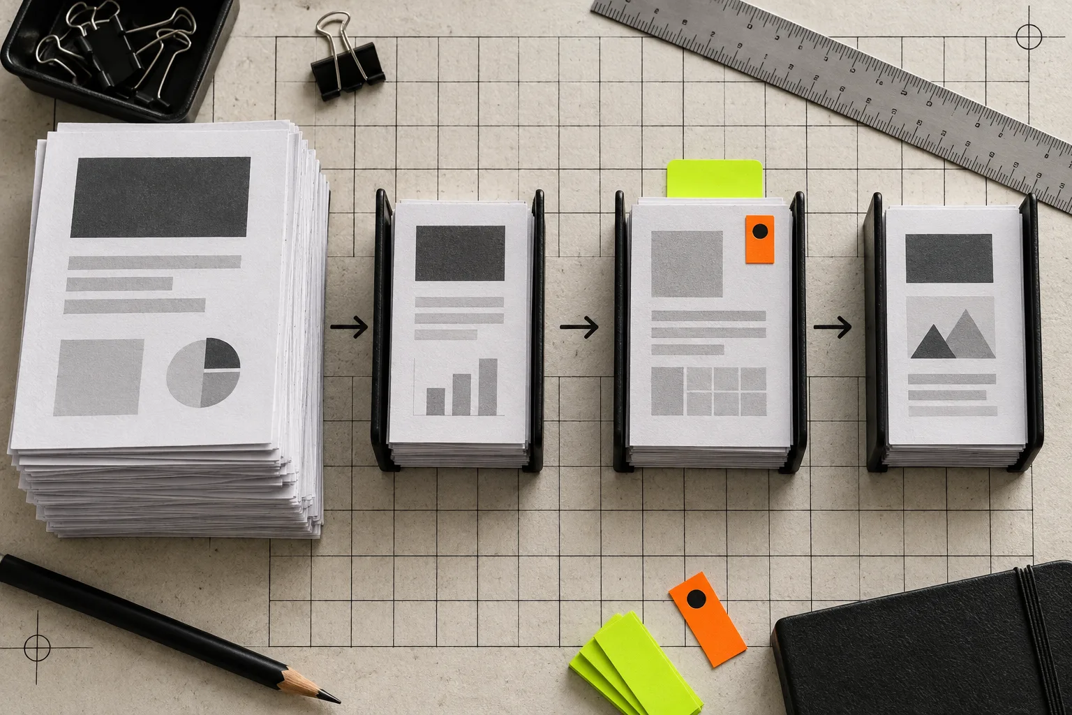 Separating a PDF into a focused client-ready pack