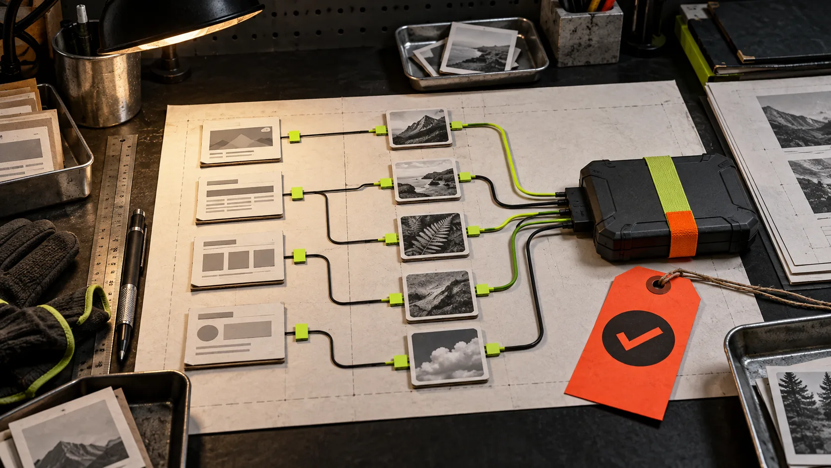 Physical routing map and QA objects for a static export