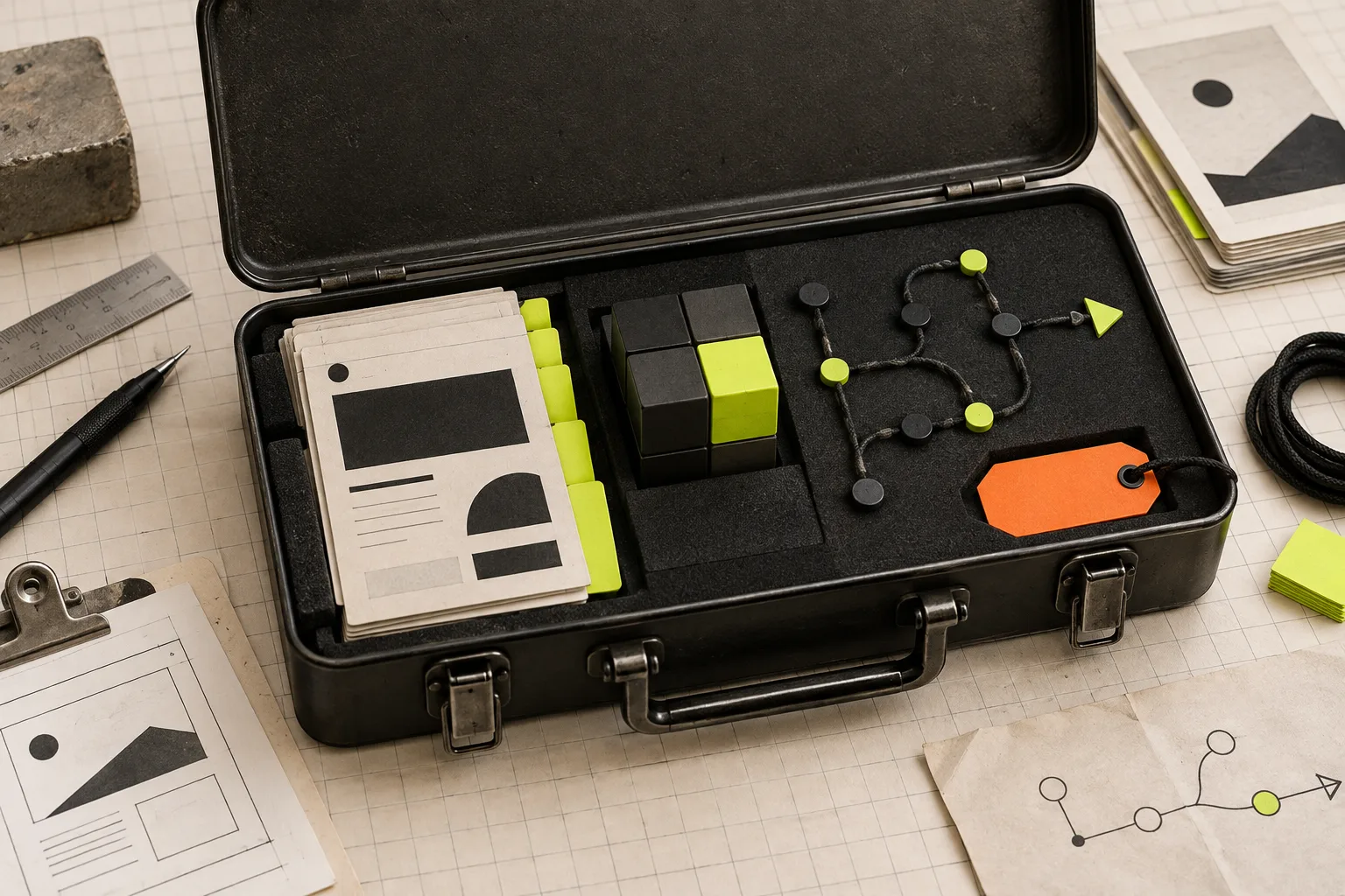 Portable static site deployment package on a workbench