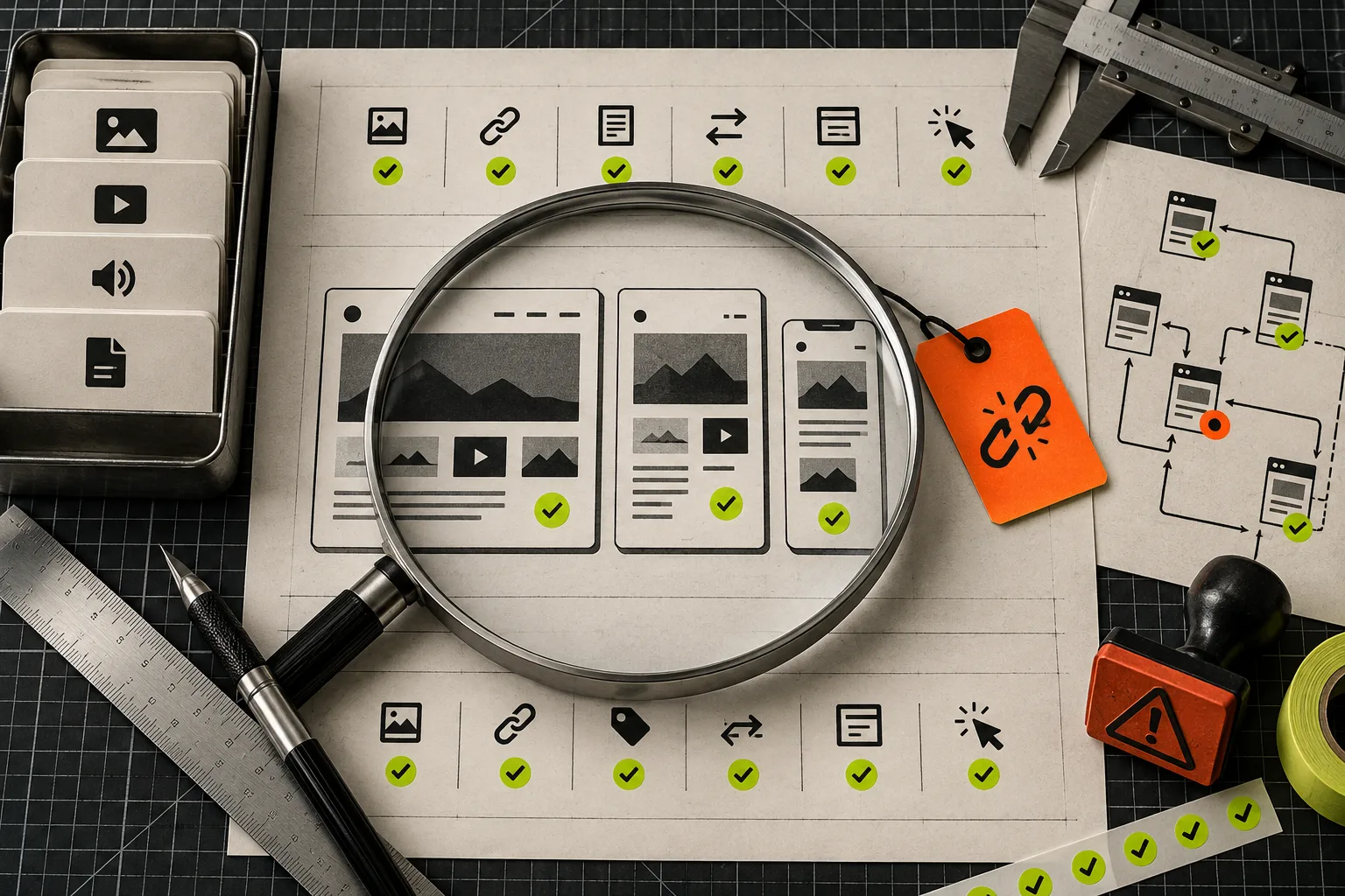 Responsive website QA inspection station