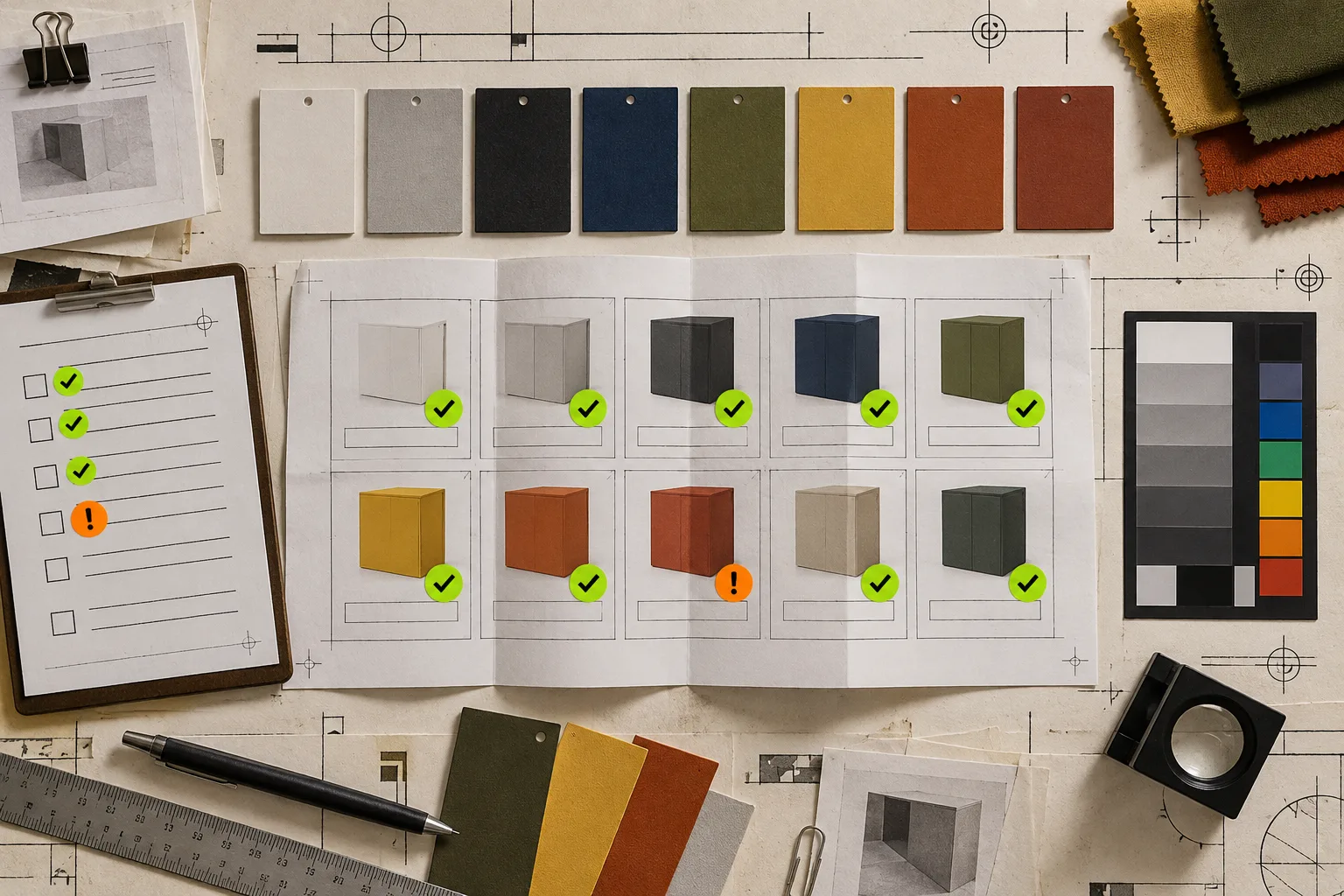 A final launch checklist for a color-variant catalog