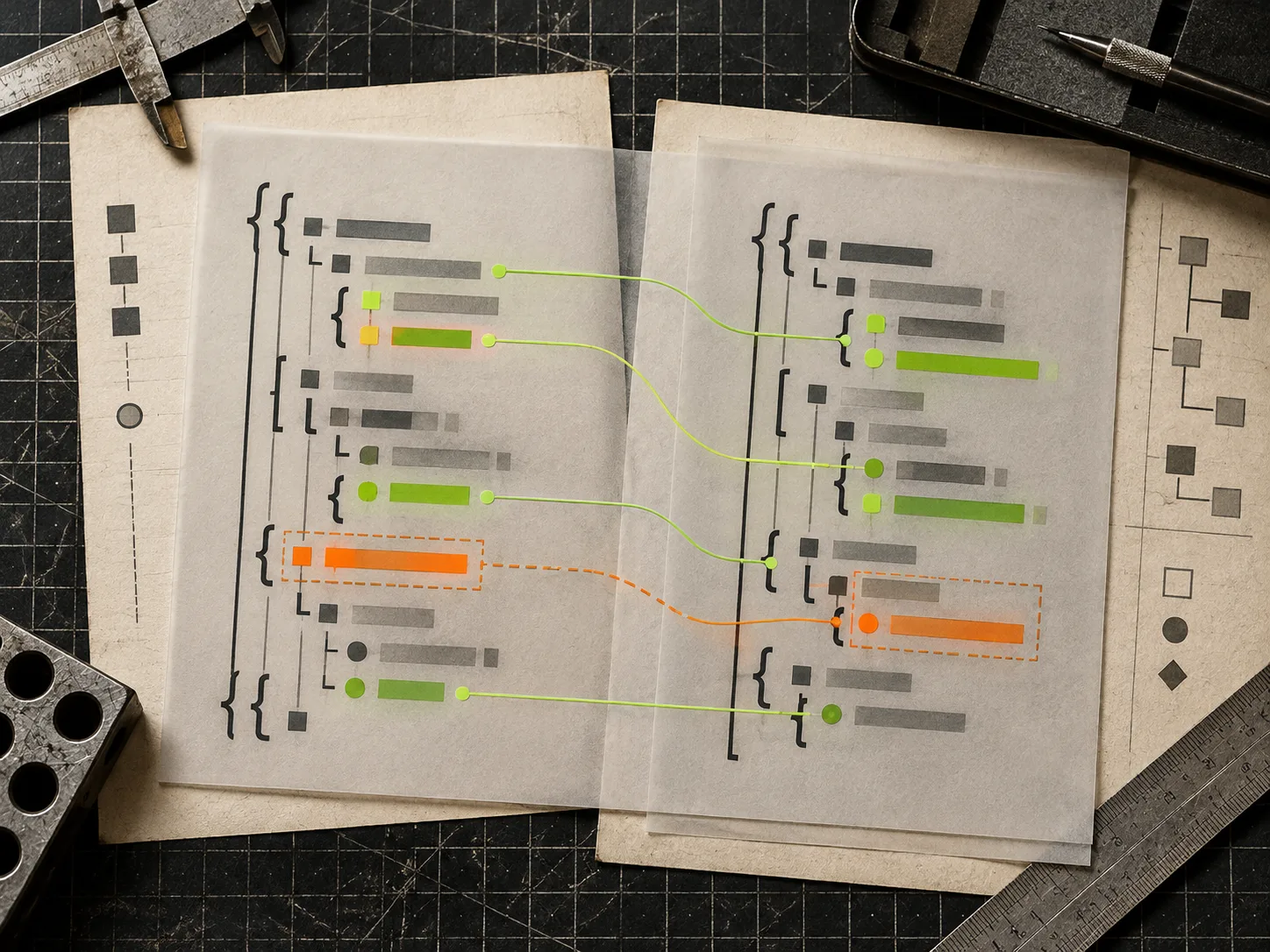 Before and after JSON payload comparison