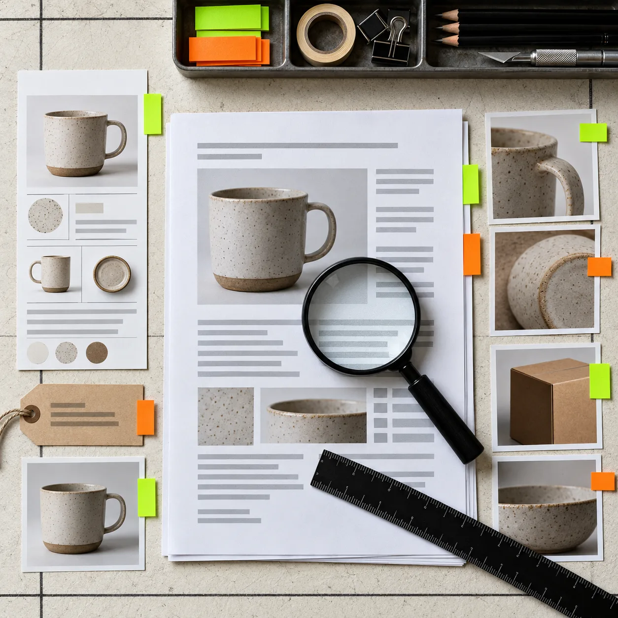 Product fact checking workstation with audit tools and review markers