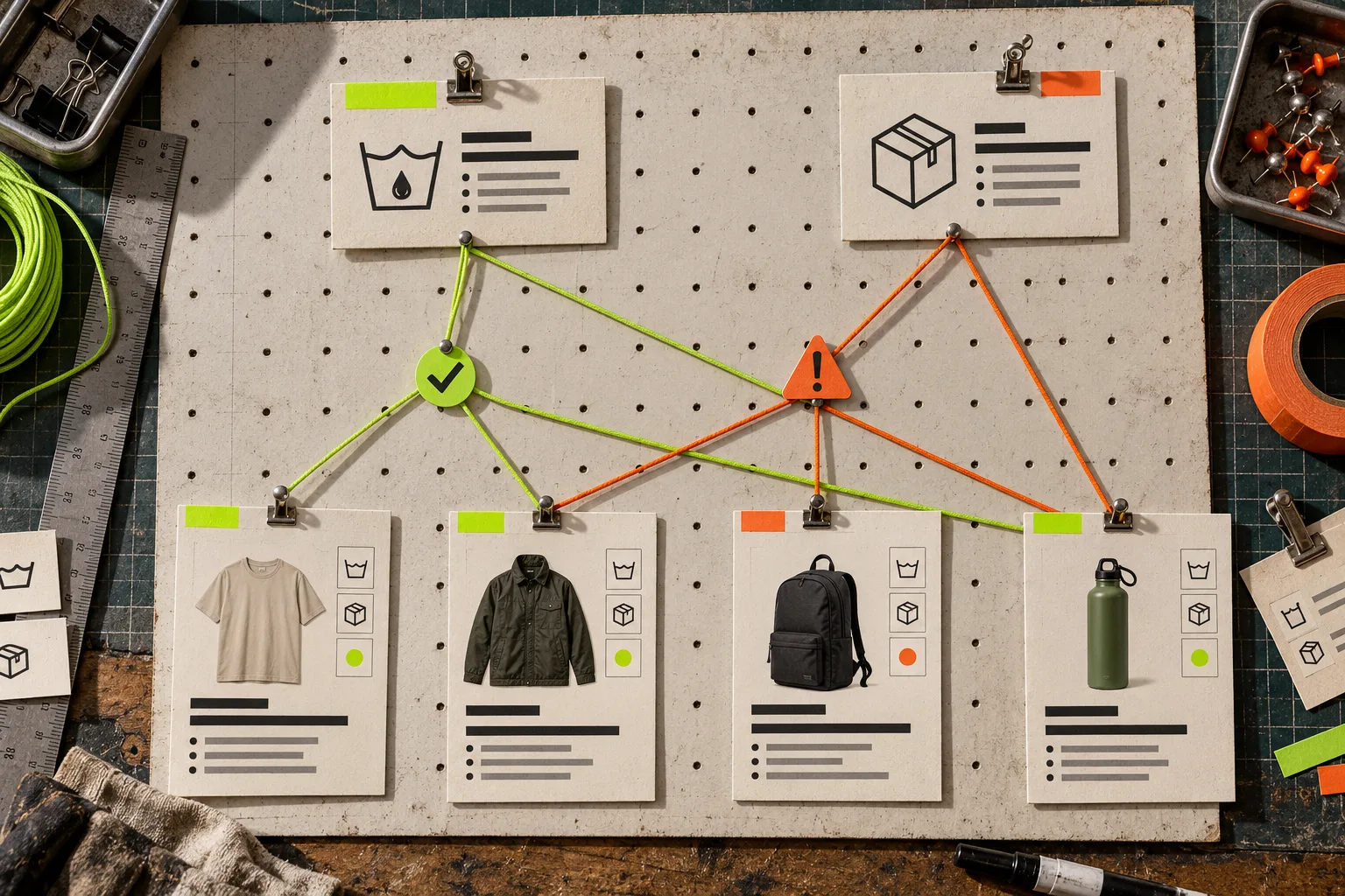 Catalog rule map connecting shared product content to matching products