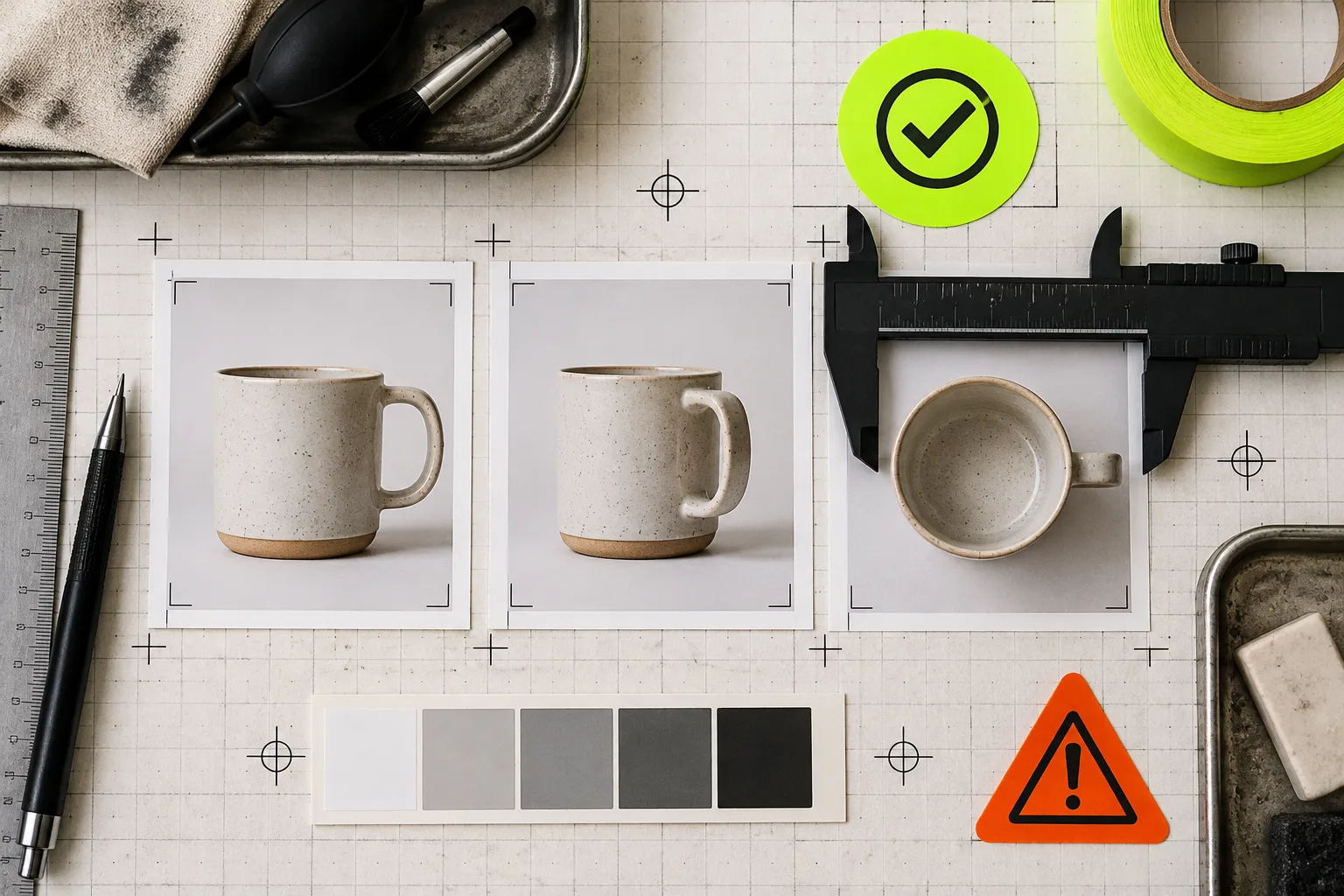 Product proof cards with an export quality check