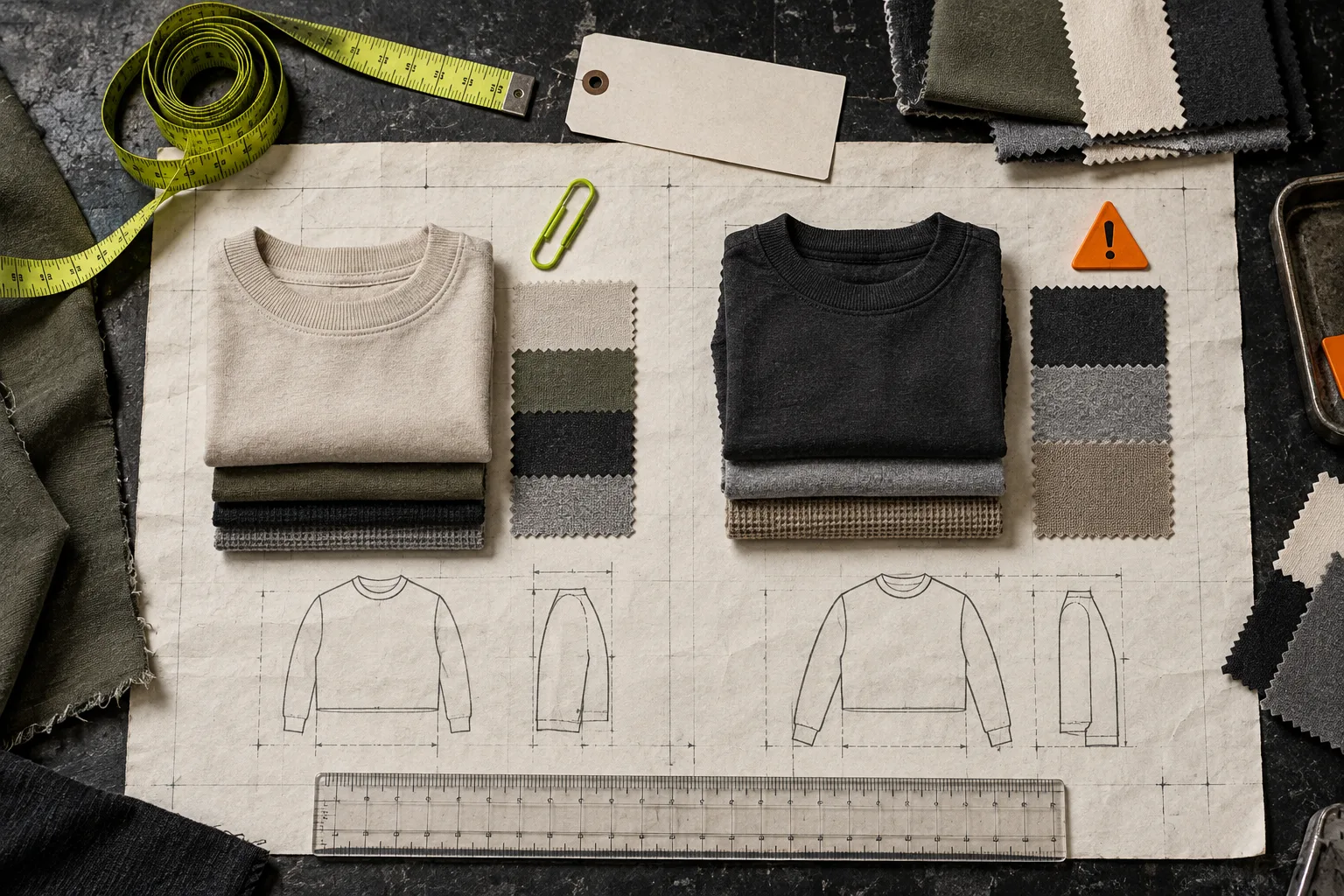 Merchandising kit comparing size-chart fit groups